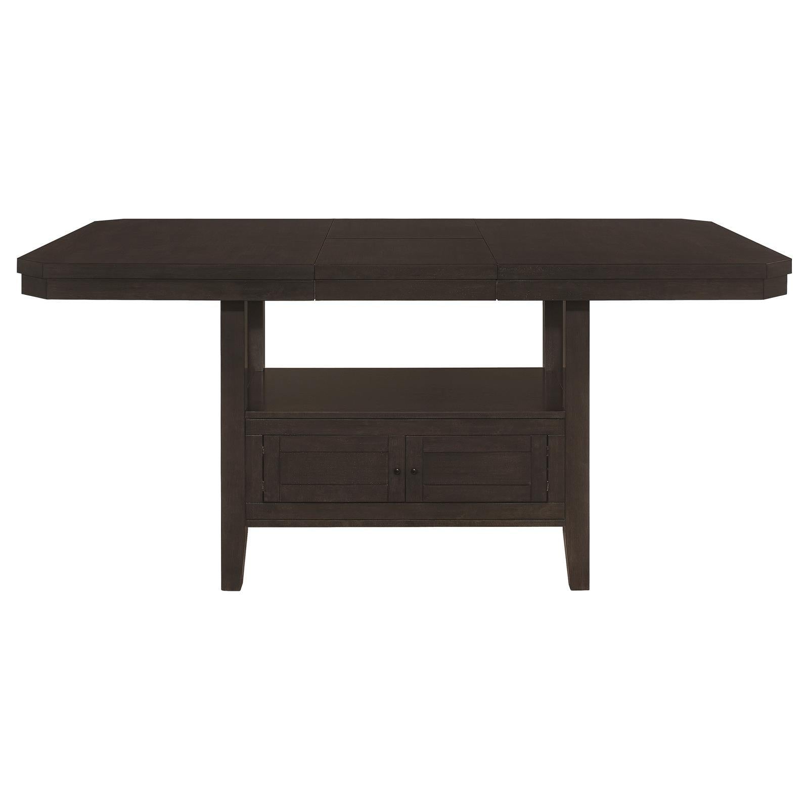 Prentiss Rectangular Counter Height Table with Butterfly Leaf Cappuccino - Half Price Furniture