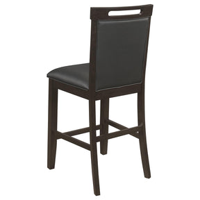 Prentiss Upholstered Counter Height Chair (Set of 2) Black and Cappuccino - Half Price Furniture