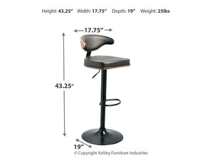 Bellatier Adjustable Height Bar Stool - Half Price Furniture