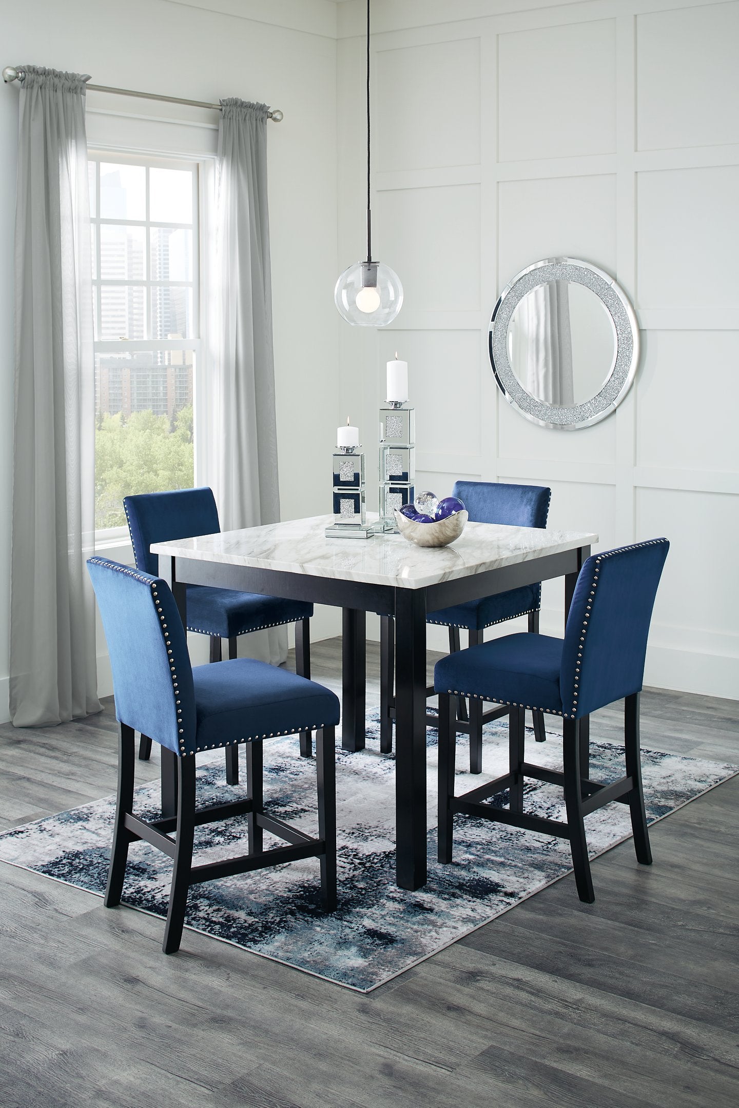 Cranderlyn Counter Height Dining Table and Bar Stools (Set of 5) - Counter Height Table - Half Price Furniture