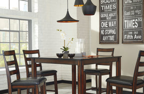 Coviar Counter Height Dining Table and Bar Stools (Set of 5) - Half Price Furniture