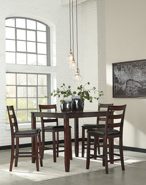 Coviar Counter Height Dining Table and Bar Stools (Set of 5) - Half Price Furniture