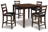 Coviar Counter Height Dining Table and Bar Stools (Set of 5) Half Price Furniture