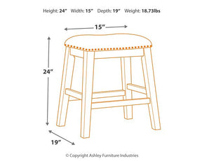 Caitbrook Counter Height Upholstered Bar Stool - Half Price Furniture