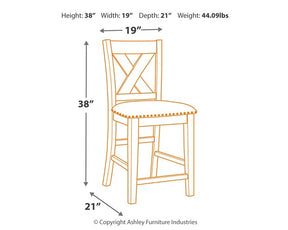 Caitbrook Counter Height Upholstered Bar Stool - Half Price Furniture