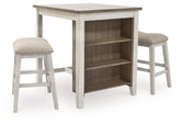 Skempton Counter Height Dining Table and Bar Stools (Set of 3) Half Price Furniture