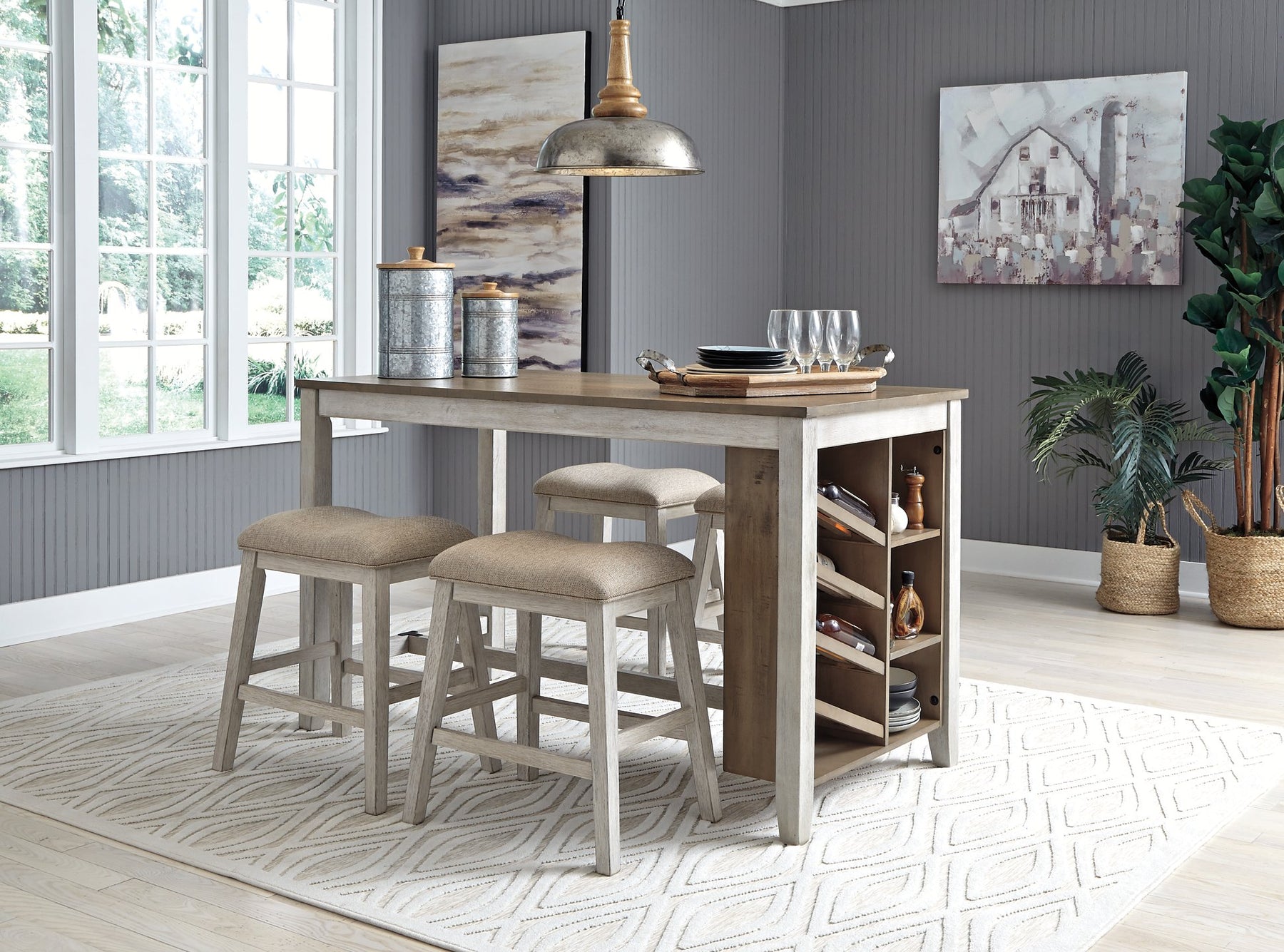 Skempton Counter Height Dining Set - Half Price Furniture