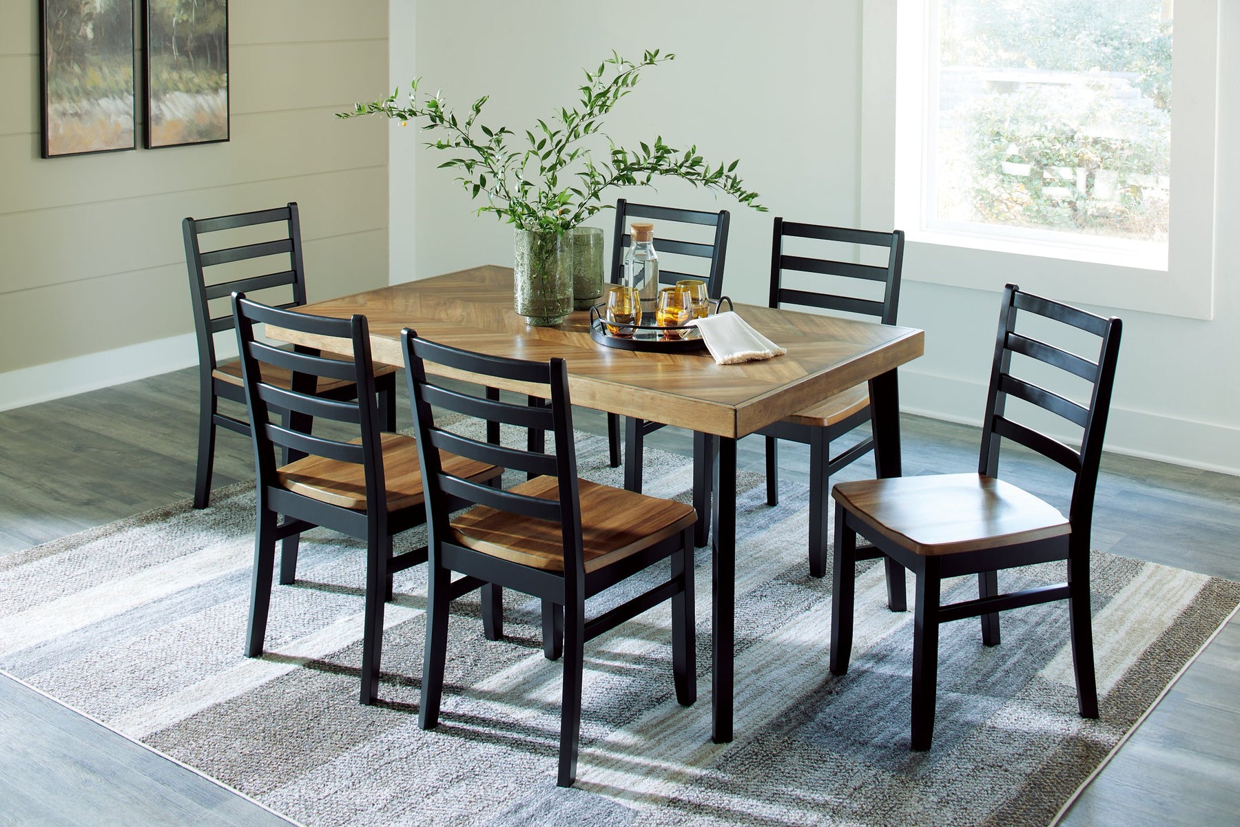 Blondon Dining Table and 6 Chairs (Set of 7) - Half Price Furniture