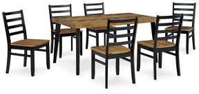 Blondon Dining Table and 6 Chairs (Set of 7) Half Price Furniture