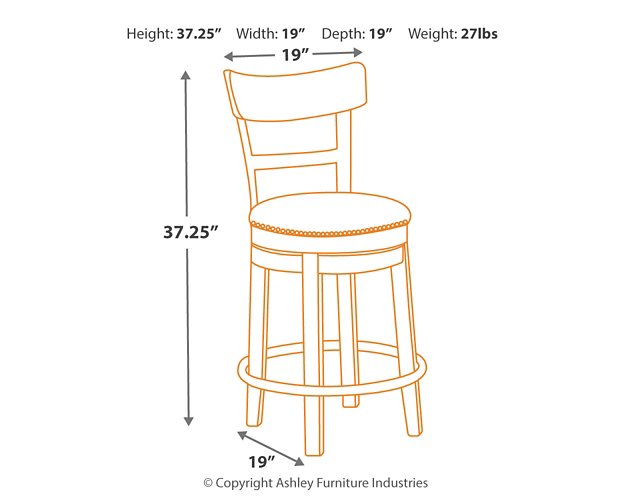 Pinnadel Counter Height Bar Stool - Half Price Furniture