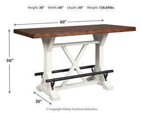 Valebeck Counter Height Dining Table - Half Price Furniture