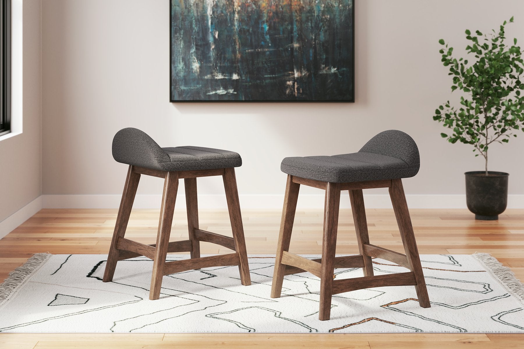 Lyncott Counter Height Bar Stool - Half Price Furniture