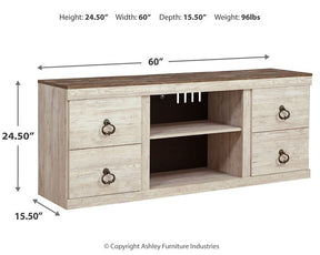 Willowton 4-Piece Entertainment Center with Electric Fireplace - Half Price Furniture