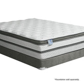 SIDDALEE White/Gray 16" Euro Pillow Top Mattress, Queen Half Price Furniture