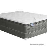 STORMIN White/Gray 13" Euro Pillow Top Mattress, Queen Half Price Furniture