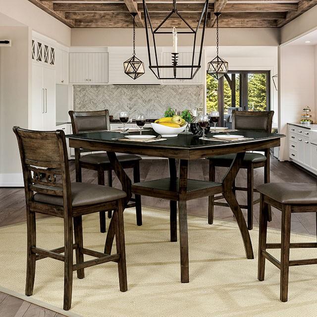 Flick Rustic Oak Counter Ht. Table Half Price Furniture