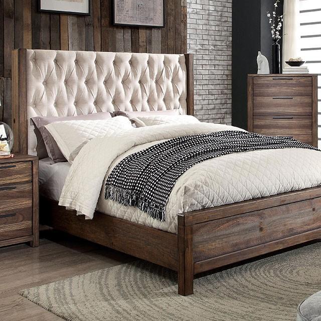 Hutchinson Rustic Natural Tone/Beige E.King Bed Half Price Furniture