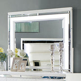 CALANDRIA Mirror w/ LED, White Half Price Furniture