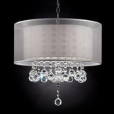 19"H Ceiling Lamp, Hanging Crystal Half Price Furniture