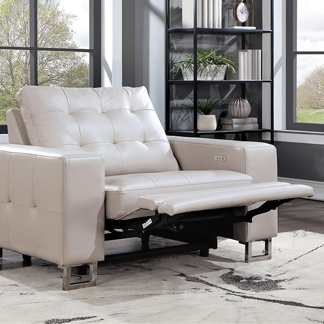 ABBERTON Power Recliner, Beige Half Price Furniture