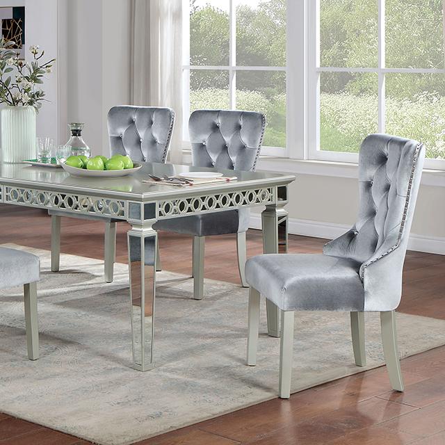 ADALIA Dining Table, Silver Half Price Furniture