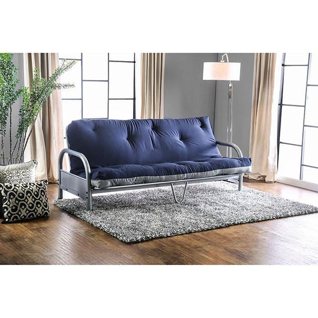 Aksel Black/Red Futon Mattress, Navy & Gray Half Price Furniture