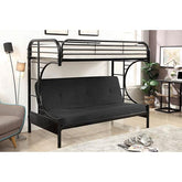 Alanna Black Metal Bunk Bed Half Price Furniture