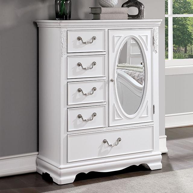 ALECIA Armoire, White Half Price Furniture