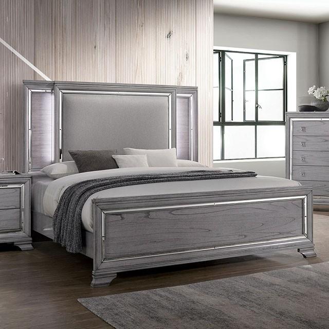 Alanis Light Gray Queen Bed Half Price Furniture