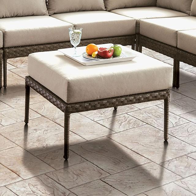 ALEISHA Patio Ottoman Half Price Furniture