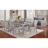 Alena Silver Dining Table Half Price Furniture