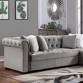 ALESSANDRIA Sectional, Gray Half Price Furniture