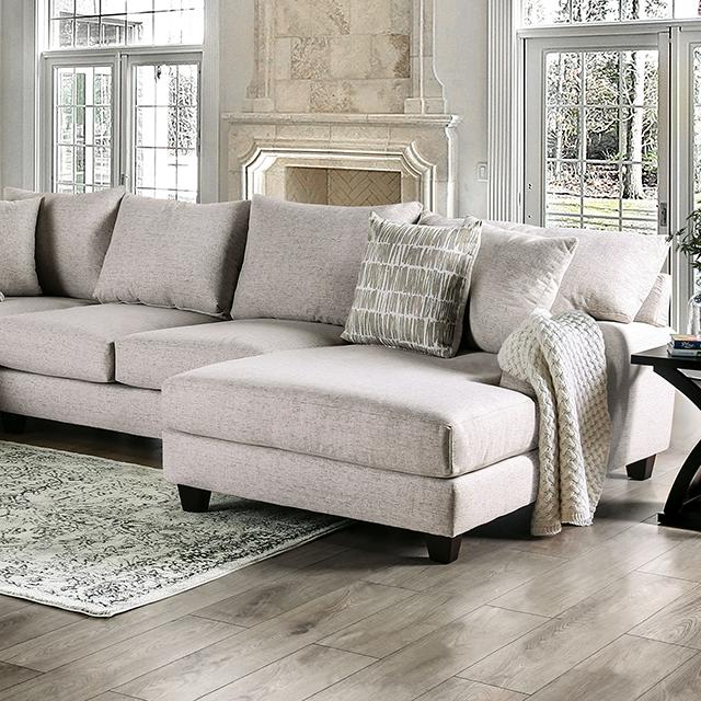 ALIDENE Sectional, Light Gray Half Price Furniture