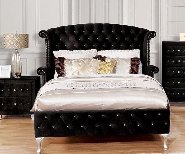 Alzire Black Queen Bed Half Price Furniture