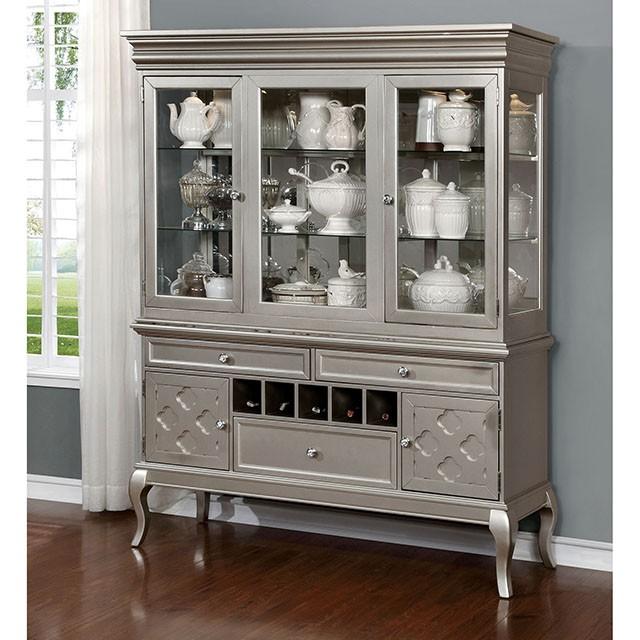 Amina Champagne Hutch & Buffet Half Price Furniture