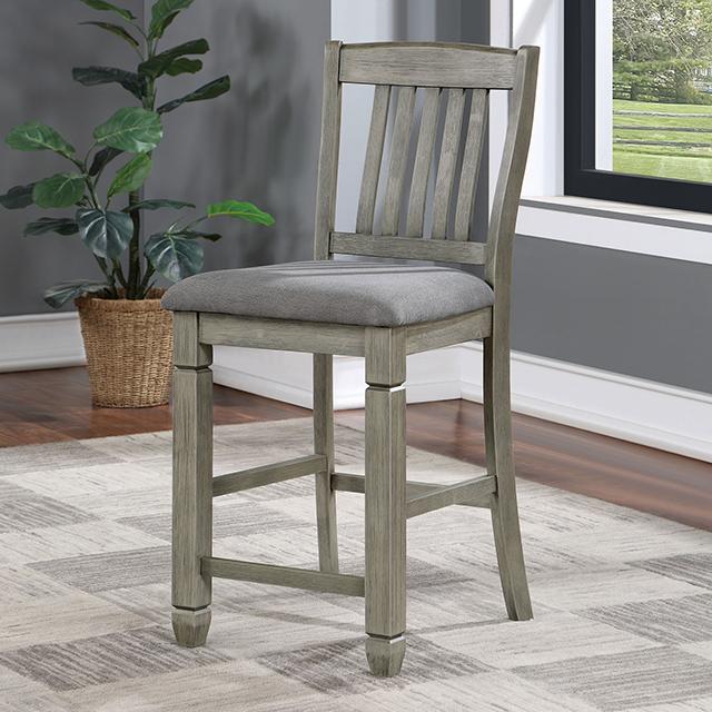 ANAYA Counter Ht. Chair (2/CTN), Gray/Lt. Gray Half Price Furniture