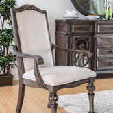 ARCADIA Rustic Natural Tone/ Ivory Arm Chair (2/CTN) Half Price Furniture