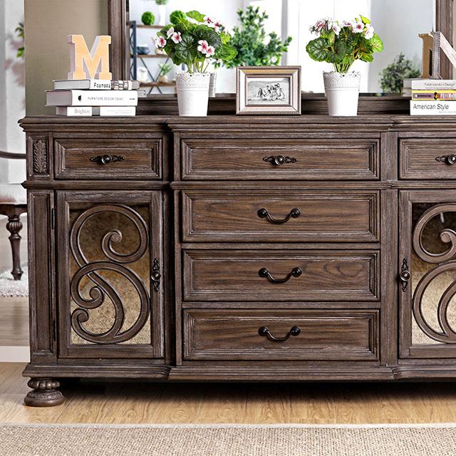 ARCADIA Rustic Natural Tone Server Half Price Furniture