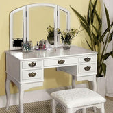 Ashland White Vanity Table Half Price Furniture