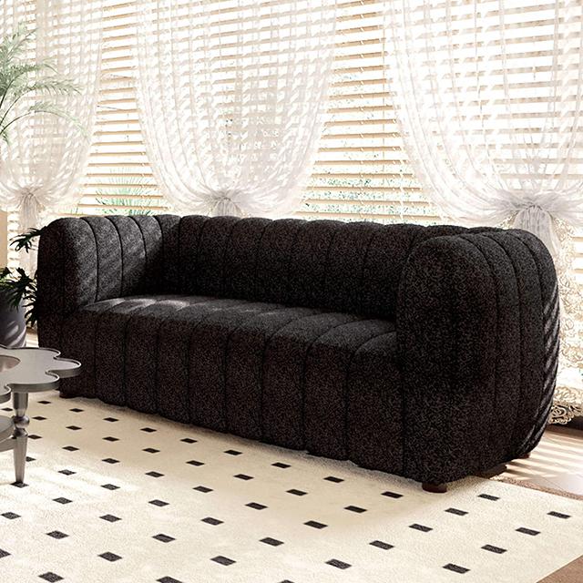 AVERSA Loveseat, Black Half Price Furniture