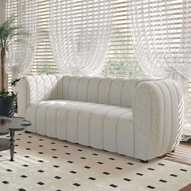 AVERSA Loveseat, Off-White Half Price Furniture