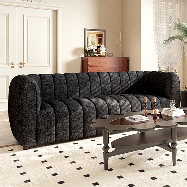 AVERSA Sofa, Black Half Price Furniture