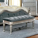 Azha Silver/Gray Bench Half Price Furniture