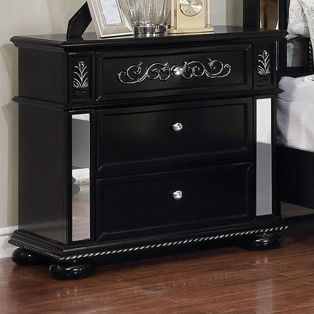 Azha Black Night Stand Half Price Furniture