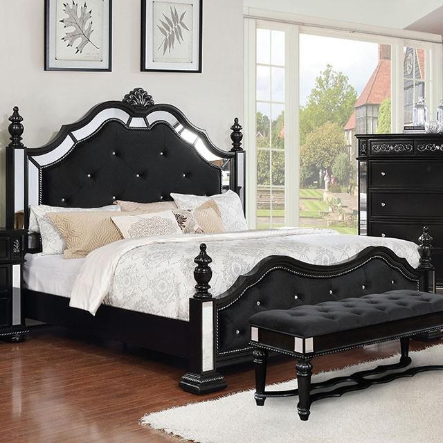 Azha Black Cal.King Bed Half Price Furniture