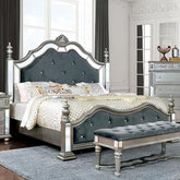 Azha Silver/Gray Cal.King Bed Half Price Furniture