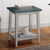 BANJAR Side Table, Antq. Teal Half Price Furniture