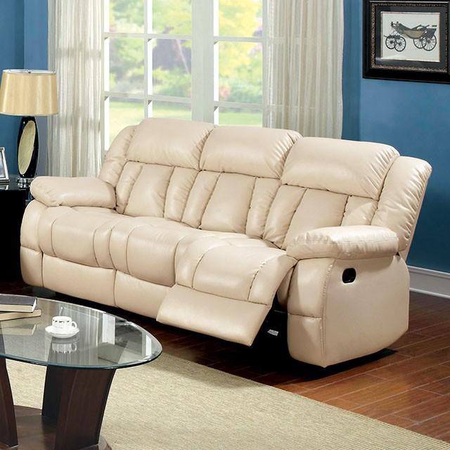 Barbado Ivory Sofa w/ 2 Recliners Half Price Furniture