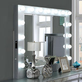 BELLADONNA Mirror w/ USB, Power, Light, Silver Half Price Furniture