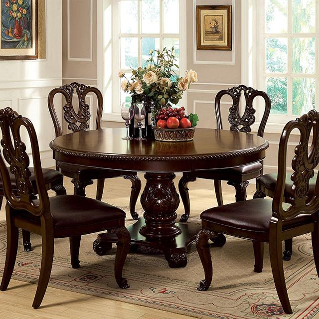 Bellagio Brown Cherry Round Dining Table Half Price Furniture